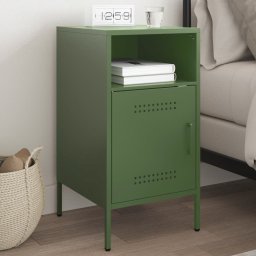 Noptiera, verde maslina, 36x39x68 cm, otel laminat la rece GartenMobel Dekor