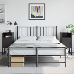 Noptiere, 2 buc., negru, 36x39x78 cm, otel GartenMobel Dekor
