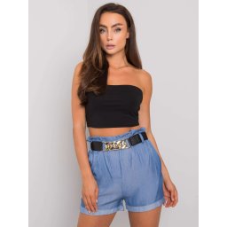 Pantaloni scurți albaștri cu picioare roll-up