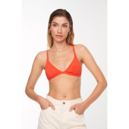 Trendyol Red Triangle Bikini Top