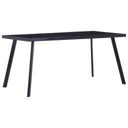 Masa de bucatarie, negru, 180 x 90 x 75 cm, sticla securizata GartenMobel Dekor