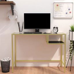 Birou de calculator transparent 100x36x74 cm sticla securizata GartenMobel Dekor