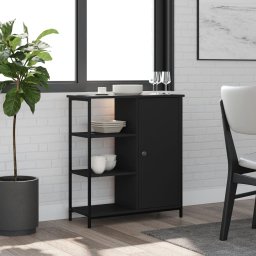 Servanta, negru, 70x30x80 cm, lemn prelucrat GartenMobel Dekor