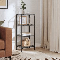 Suport depozitare blat din sticla transparenta 40x30x95 cm otel GartenMobel Dekor