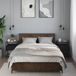 Noptiere, 2 buc., negru, 40x40x55 cm, lemn prelucrat GartenMobel Dekor
