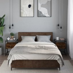 Noptiere, 2 buc., stejar fumuriu, 40x40x55 cm, lemn compozit GartenMobel Dekor