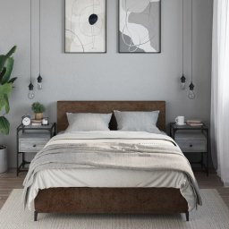 Noptiere, 2 buc., gri sonoma, 40x40x55 cm, lemn prelucrat GartenMobel Dekor