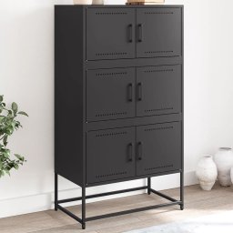 Dulap, negru, 68,5x38,5x123,5 cm, otel GartenMobel Dekor