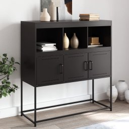 Dulap, negru, 100,5x39x107 cm, otel laminat la rece GartenMobel Dekor