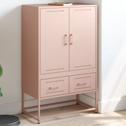 Dulap înalt, roz, 68x39x111,5 cm, otel laminat la rece GartenMobel Dekor