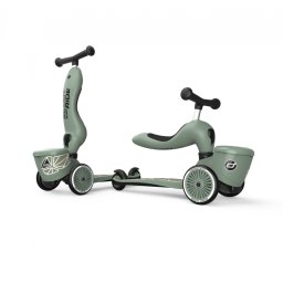 Trotineta copii cu sezut, transformabila 2 in 1 HighwayKick 1 Lifestyle Greenlines Scoot and Ride