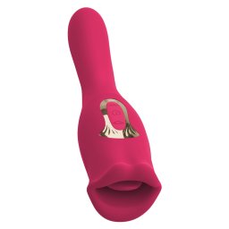 You2Toys Oral Fun Double Vibrator Moving Lips, Vibrating Thong & Shaft Red