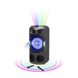 Boxa Activa Portabila Akai DJ-BY4L Karaoke Bluetooth USB SD FM Display LED Lumini Discoball Microfon fara Fir 120W RMS Negru