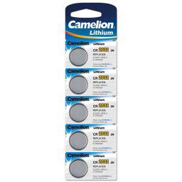 Lithium Button celles 3V (CR2032), 5-pack