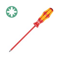 surubelnita Pozidriv VDE PZ1 150 mm WERA 165 i Lasertip cu maner Kraftform antirostogolire pentru borne si tablouri electrice 05006163001