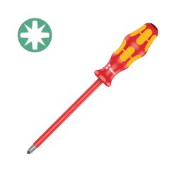 surubelnita Pozidriv VDE PZ3 150 mm WERA 165 i Lasertip cu maner Kraftform antirostogolire pentru aparataj si tablouri electrice 05006166001