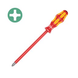 surubelnita Pozidriv VDE PZ4 200 mm WERA 165 i cu maner Kraftform antirostogolire pentru aparataj si tablouri electrice 05006168001