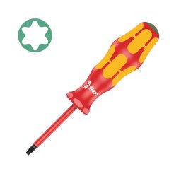 surubelnita TORX VDE TX20 80 mm WERA 167 i cu maner Kraftform antirostogolire pentru echipamente electrice si tablouri electrice 05006174001