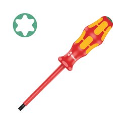 surubelnita TORX VDE TX30 100 mm WERA 167 i cu maner Kraftform antirostogolire pentru echipamente electrice si tablouri electrice 05006178001