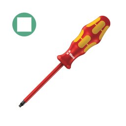 surubelnita profil patrat VDE 2 200 mm WERA 168 i cu maner Kraftform antirostogolire pentru aparataj si tablouri electrice 05004784001