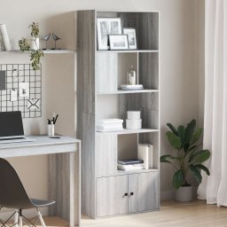 Biblioteca, gri sonoma, 70x36x189 cm, lemn prelucrat GartenMobel Dekor