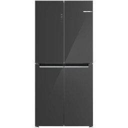 Frigider Side by side Bosch KMC85LEEA, 547 l, No Frost, Multi-Door, Clasa E, VitaFresh, MultiAirflow, SuperFreezing, Display touch control, H 189,5 cm, Sticla gri