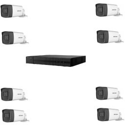 Kit 8 camere de supraveghere Hikvision bullet