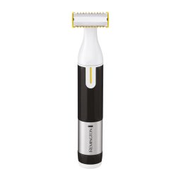Trimmer pentru fata si corp Remington Omniblade HG3000, 40 min functionare, 6 atasamente, Fara fir, Alb/Negru