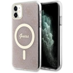Husa Guess GUHMN61H4STP iPhone 11 6.1" pink/pink hardcase 4G MagSafe