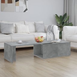 Masuta de cafea, gri beton, 150 x 50 x 35 cm, lemn prelucrat GartenMobel Dekor