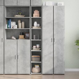 Dulap înalt, gri beton, 30x41x185 cm, lemn prelucrat GartenMobel Dekor
