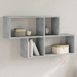Raft de perete, gri beton, 100x20x53 cm , lemn prelucrat GartenMobel Dekor
