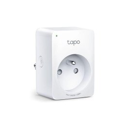 Priza smart TP-Link Mini Tapo P110-1, Wi-Fi, monitorizare consum energie, control vocal, 16A, compatibil cu Android / iOS, 220-240V, standard Franta, Alb