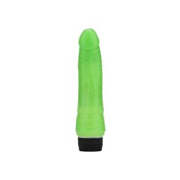 Loving Joy Vibrator Realist 18 cm Fosforescent in Intuneric Vene in Detaliu si Vibratii Puternice
