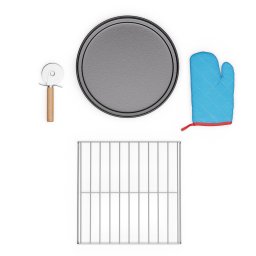 Klarstein set de accesorii PizzaForno din 4 piese, suport pentru pizza și tigaie pentru pizza, mănușă termică și feliator (HEA8-PizzaFornoAcces)