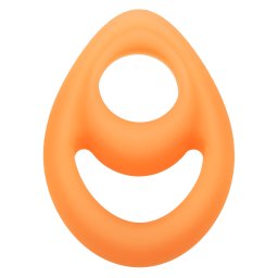 California Exotics Alpha Glow-In-The-Dark Liquid Silicone Teardrop Ring Orange