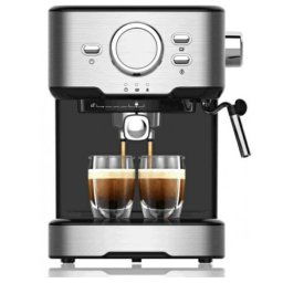 Espressor cu Cappucino Studio Casa DUETTE 850W 1.5 l 15 bari Negru/Argintiu