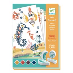 Joc creativ cu stampile animale surprinzatoare, djeco