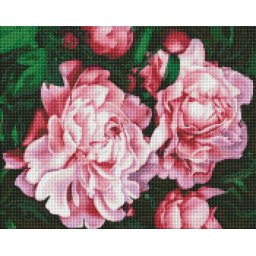 Set goblen cu diamante, cu sasiu, Abundenta de petale, 40x50 cm