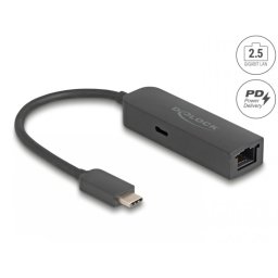 Placa retea USB type C la 2.5 Gigabit LAN + PD 100W, Delock 66938