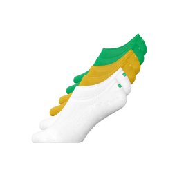 SNOCKS Șosete joase galben / verde / alb