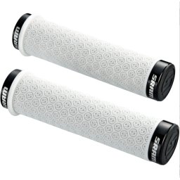 SRAM Locking Grips DH, lungime 139mm, inel prindere dublu, alb