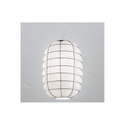 Lustră pe cablu SIRU LANTERNA 1xE27/60W/230V d. 32 cm negru/alb sticlă venețiană