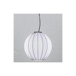 Lustră pe cablu SIRU SFERA 1xE27/60W/230V d. 32 cm negru/alb sticlă venețiană