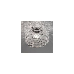 Plafonieră SIRU TERRA 1xE27/60W/230V negru/transparent sticlă venețiană