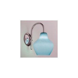 Lampă de perete SIRU LONDON 1xE27/60W/230V albastru/crom lucios sticlă venețiană