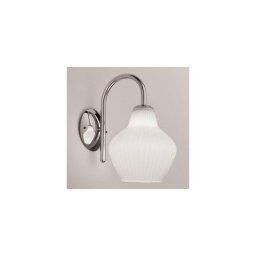 Lampă de perete SIRU LONDON 1xE27/60W/230V alb/crom lucios sticlă venețiană
