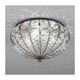 Plafonieră SIRU SAN TOMÀ 3xE14/40W/230V transparent/crom sticlă venețiană