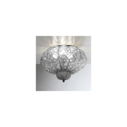 Plafonieră SULTANO 3xE14/40W/230V d. 34 cm transparent/negru sticlă venețiană
