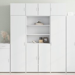 Dulap înalt, alb, 80x42,5x185 cm, lemn prelucrat GartenMobel Dekor